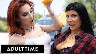 Μεγάλα κορίτσια Romi Rain και Ariel Demure άγριο σεξ μετά το πλύσιμο αυτοκινήτων