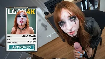 Γότθος νυμφομανής Lilly Mays μετά από περισσότερο σπέρμα