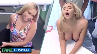 Καυτή ξανθιά έφηβη με τεράστια βυζιά γαμήθηκε στο γραφείο του γιατρού