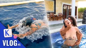 Πισίνα κόμμα fuck - σκληρό γαμήσι στο νερό Γαλλικό στυλ