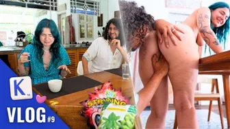 Μετά τα ασιατικά σνακ, η Γαλλίδα τρώει το πουλί της στο τραπέζι της κουζίνας