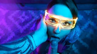 Cyberpunk πιπιλίζουν περιπέτεια με μια μικρή γκόμενα