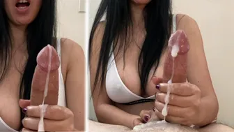 Απίστευτα τεράστια spritings - 2 κακομαθημένα οργασμούς με μια ασιατική έφηβη