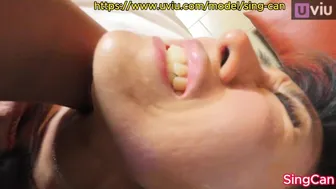 Asian milf γαμάει σκληρά στο μεγάλο πουλί, creampie στο pov
