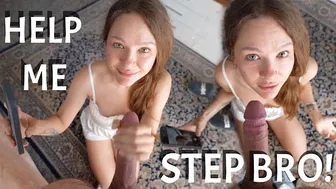 Pov: βοηθώντας τον ετεροθαλή αδελφό μου να πυροβολήσει πορνό - πρωκτικό, κώλο στο στόμα, τεράστιο πρόσωπο