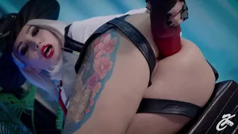 Σόλο πρωκτικό cosplay με sex swing και tifa ps5 chan στυλ