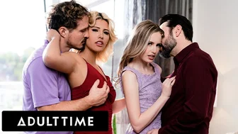 ADULT TIME - Η Scarlett Sage ανταλλάσσει σύζυγο με την Ισπανίδα Carlita Ray για ένα άγριο swinger τετράγωνο!